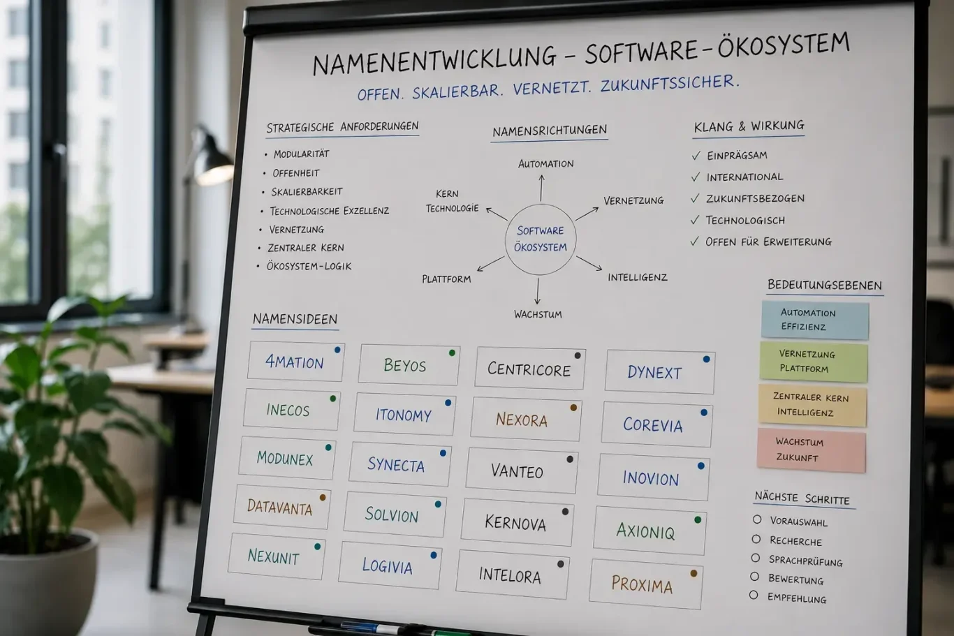 Strategische Namensideen für ein industrielles Software-Ökosystem